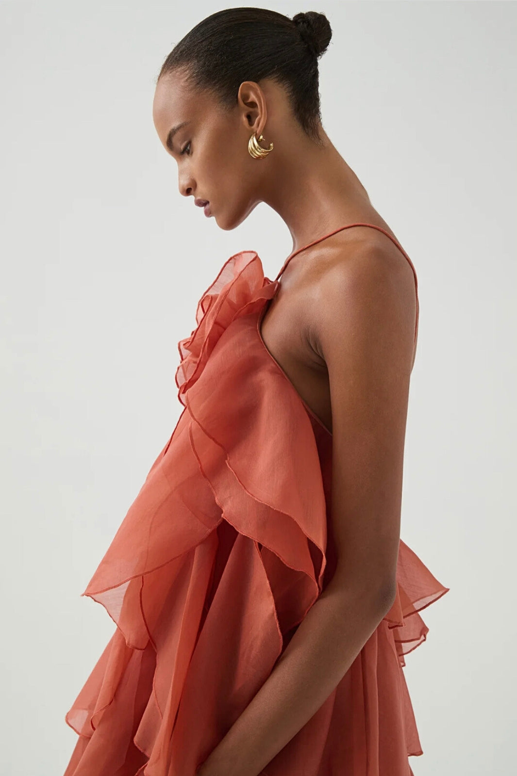 Pandorea Layered Maxi Dress Coral Clay