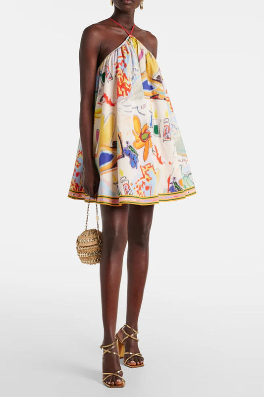 La Charrasca Halter Mini Dress