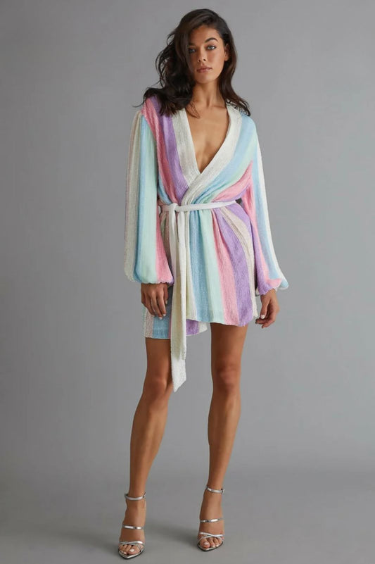 Gabrielle Robe - Pastel Stripe