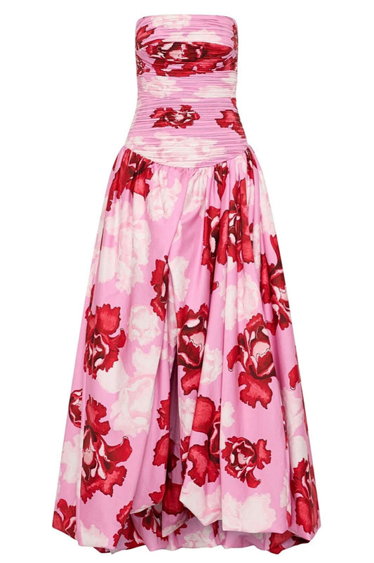 Behold Maxi Dress Boldly Blooming Pink