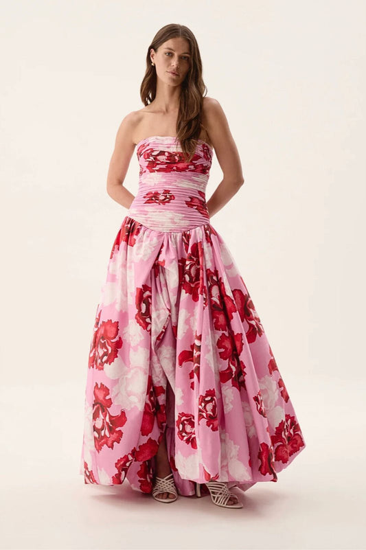 Behold Maxi Dress Boldly Blooming Pink