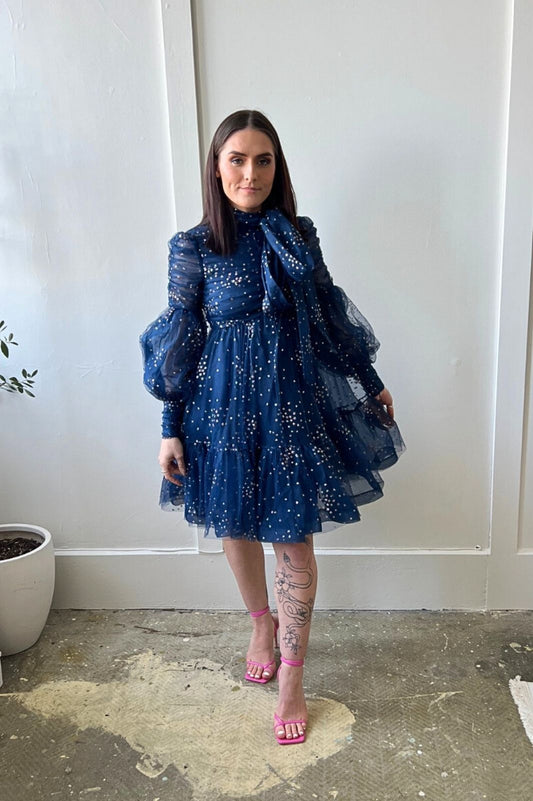 Rhythym Ruched Glitter Mini Dress