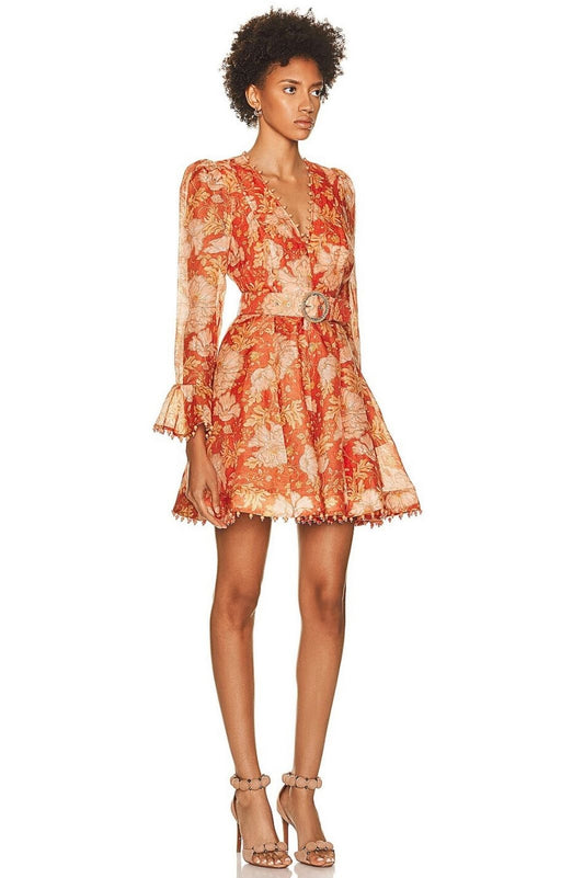 Kaleidoscope Mini Dress Amber Floral