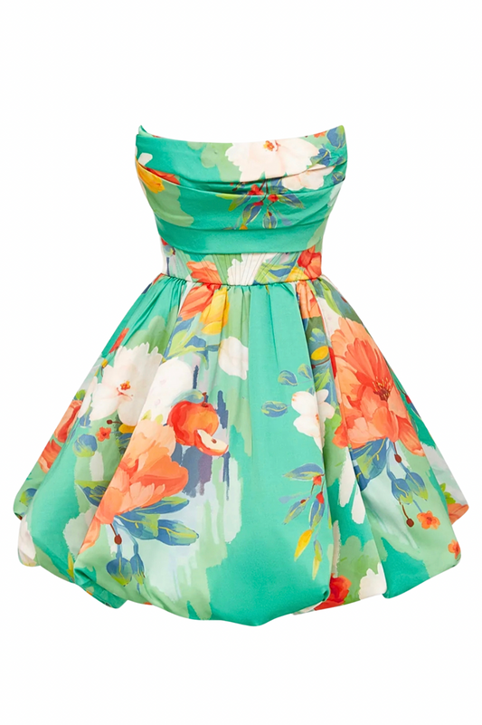 Florescence Bustier Bubble Mini Dress