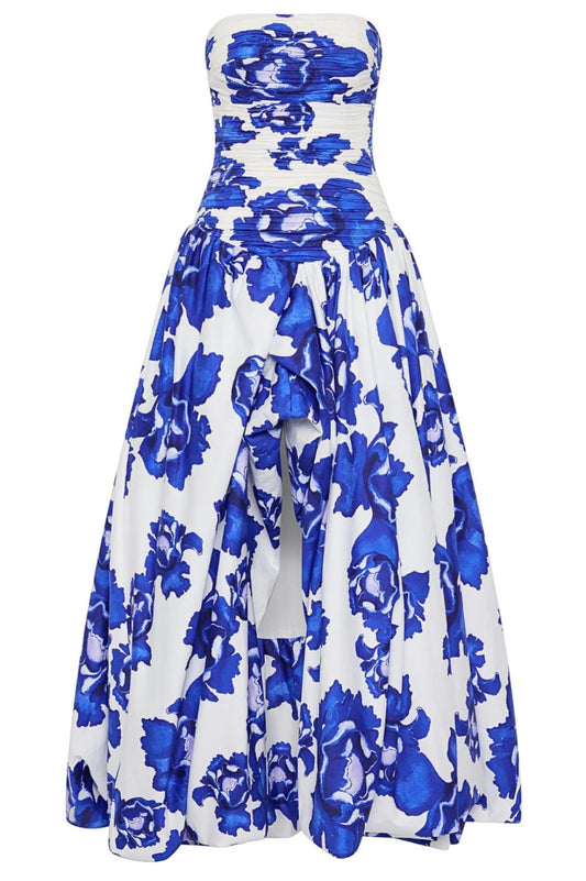 Behold Maxi Dress Boldly Blooming Cobalt