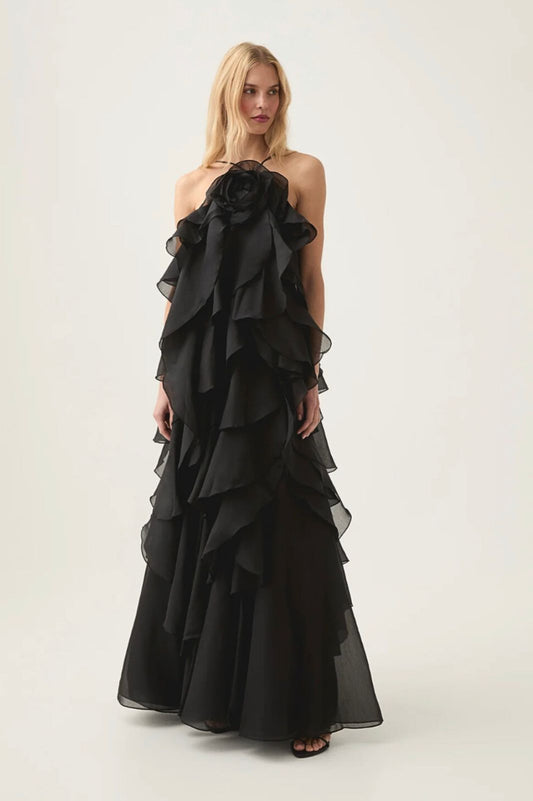 Pandorea Layered Maxi Dress Black
