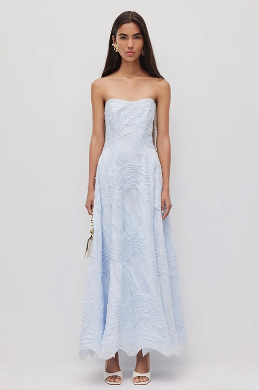 Wave Gown Pastel Blue