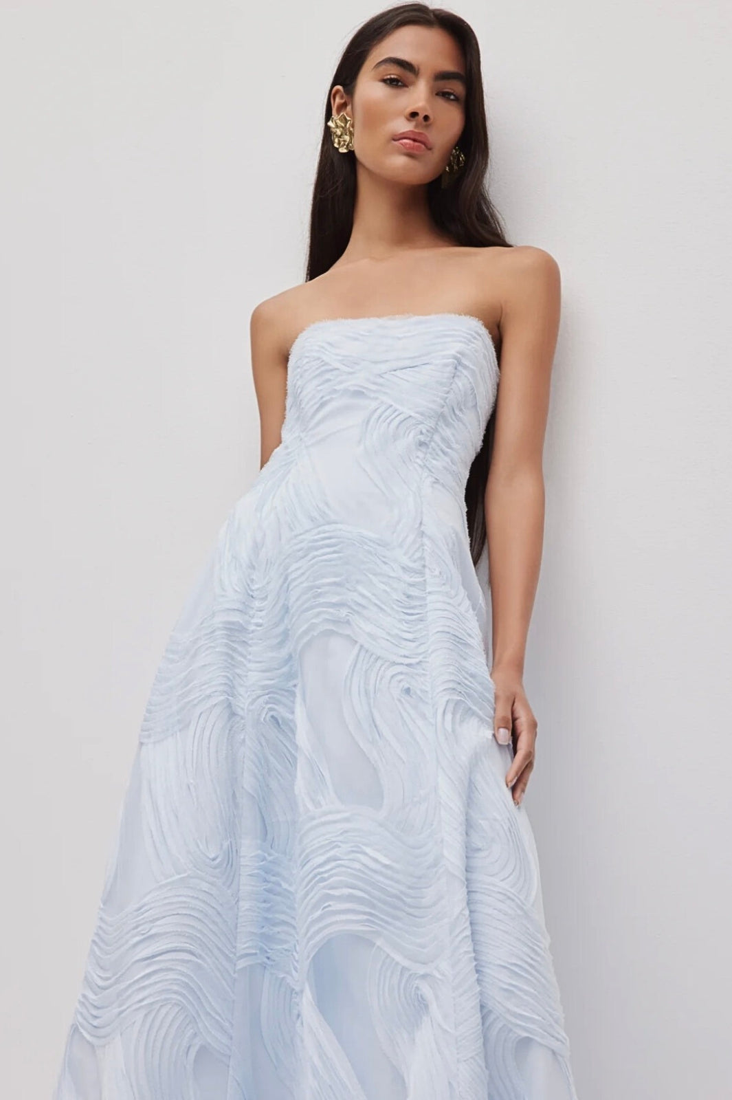 Wave Gown Pastel Blue