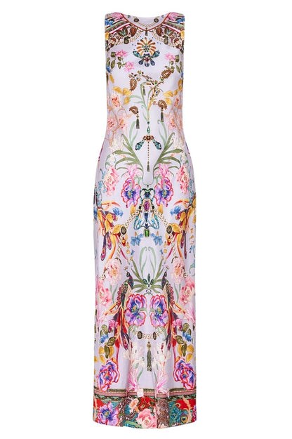 Natures Kaleidoscope Bias Slip with Draped Back
