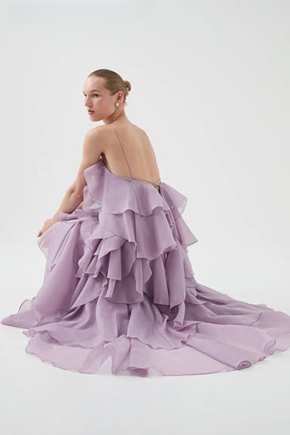 Pandorea Layered Maxi Dress Lilac