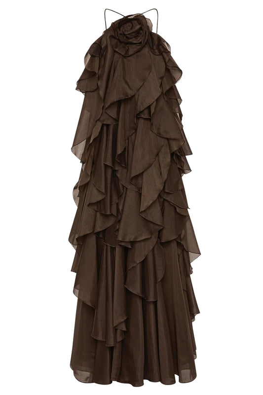 Pandorea Layered Maxi Dress Carob
