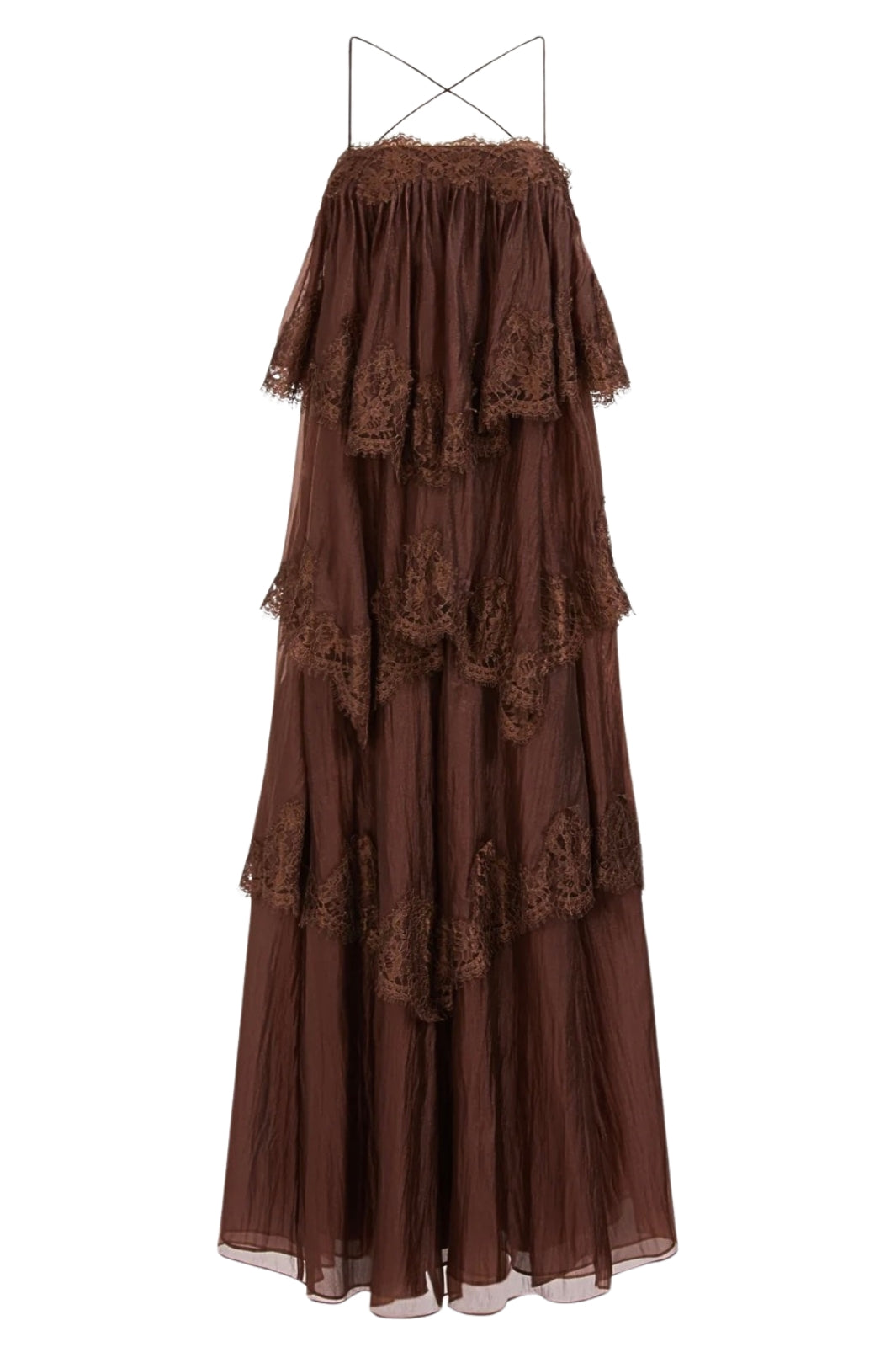 Ophelia Lace Gown Chocolate