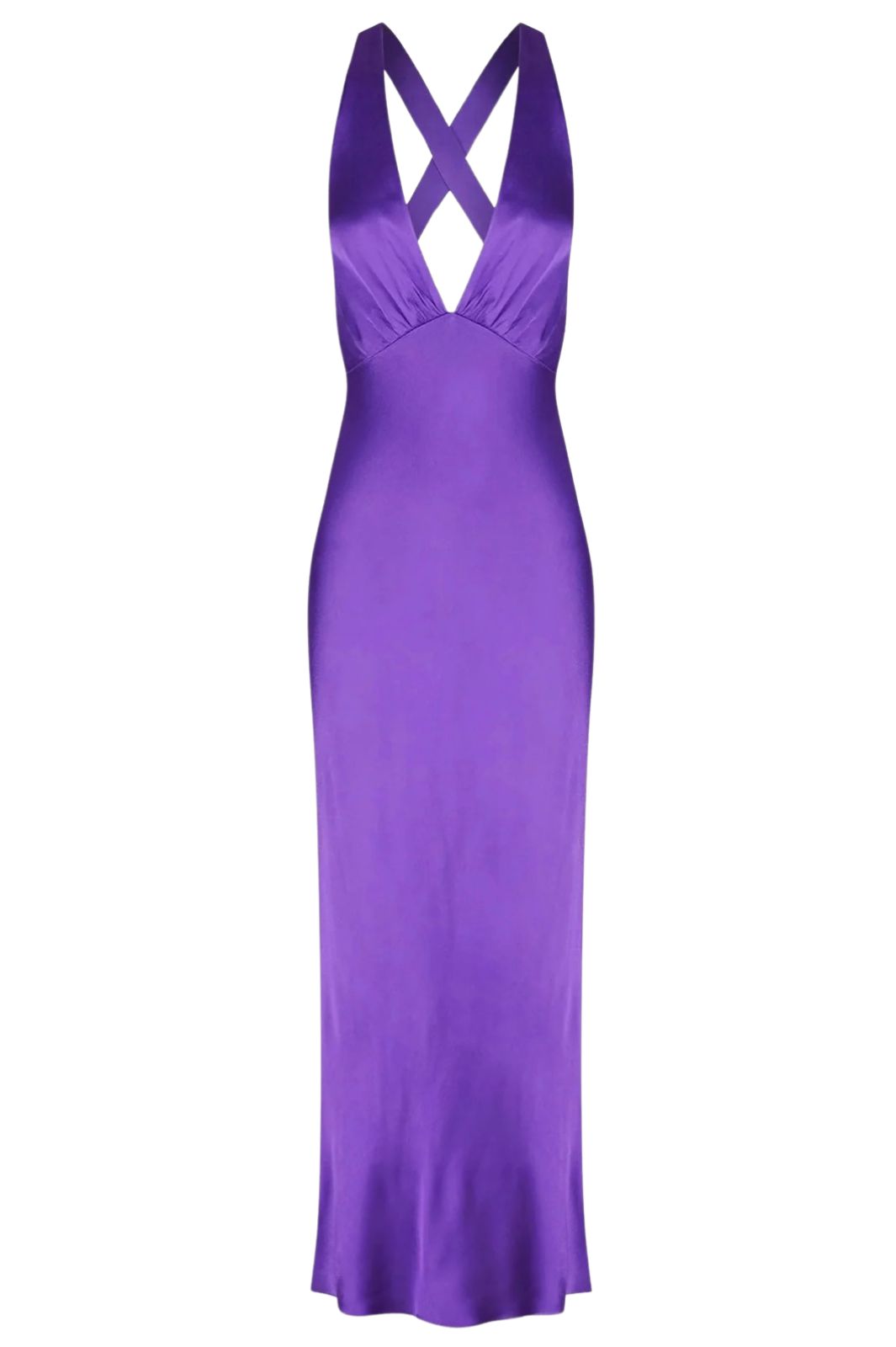 Lana Plunged Cross Back Midi Dress